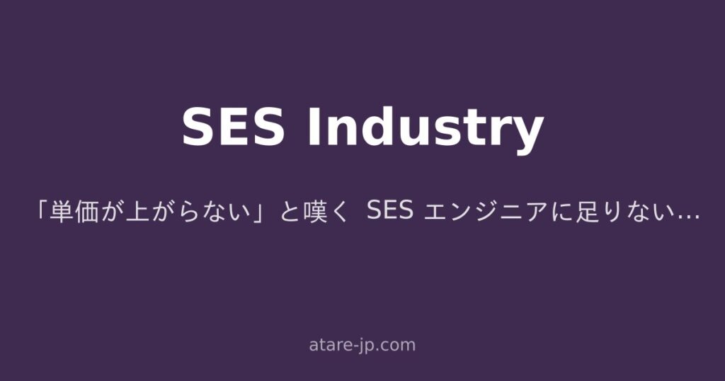 「単価が上がらない」と嘆く SES エンジニアに足りない3つの視点
